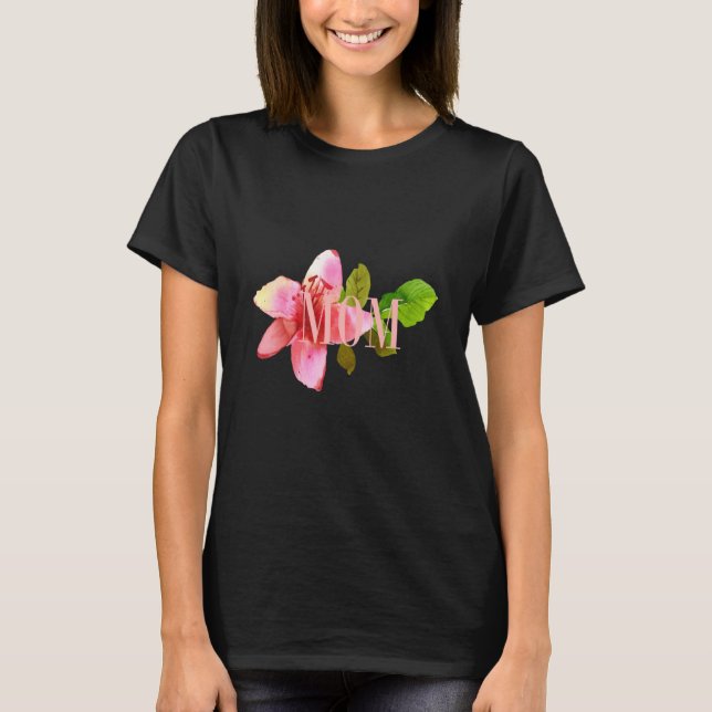 Camiseta Cute Mom Mother Wife Flower Baby Shower Mother's D (Anverso)
