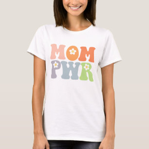 Camiseta Cute Mom Power Vintage Hippie