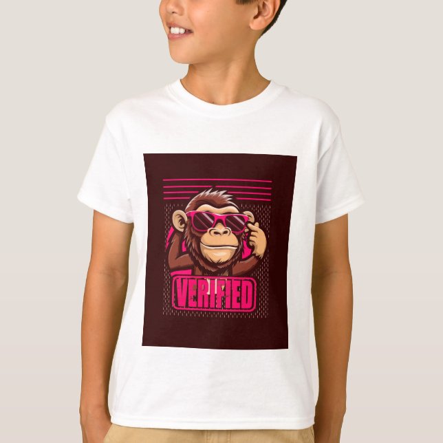 Camiseta cute monkey design (Anverso)