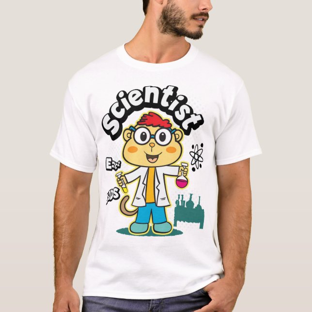 Camiseta Cute monkey scientist (Anverso)