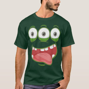 Camiseta Cute Monster Face Halloween Disstume Regalo Tee