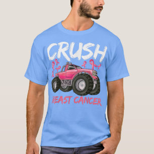 Camiseta Cute Monster Truck Crush Breast Cancer Awareness P