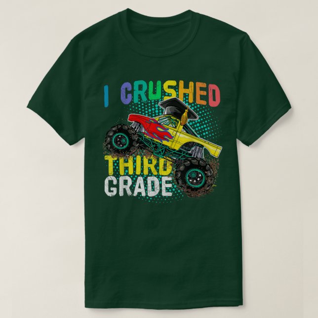 Camiseta Cute Monster Truck Graduation Boys - I Crushed Thi (Diseño del anverso)