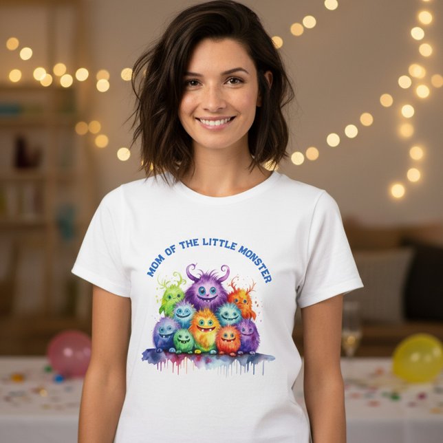 Camiseta Cute Monsters Kids Birthday Party Mom (Subido por el creador)