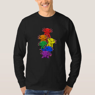 Camiseta Cute Montón de Ajolote Arcoíris Orgullo Lgbtq
