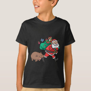 Camiseta Cute Moo Deng&amp; Santa Ba