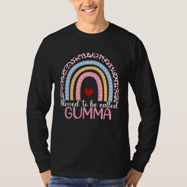 Camiseta Cute Mother s Day Blessed To Be Called Gumma Rainb (Anverso)