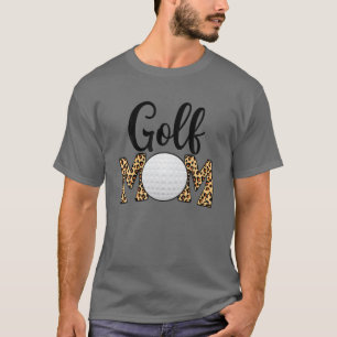 Camiseta Cute Mother's Day Leopard Golf Mom Mommy Women