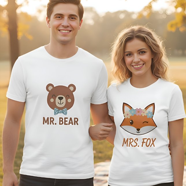 Camiseta Cute Mr. Bear Hombre Pareja a juego  (Subido por el creador)