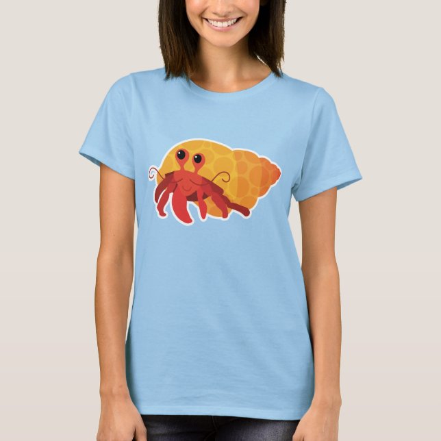 Camiseta Cute mujeres Personalizado Hermit Crab Tee (Anverso)
