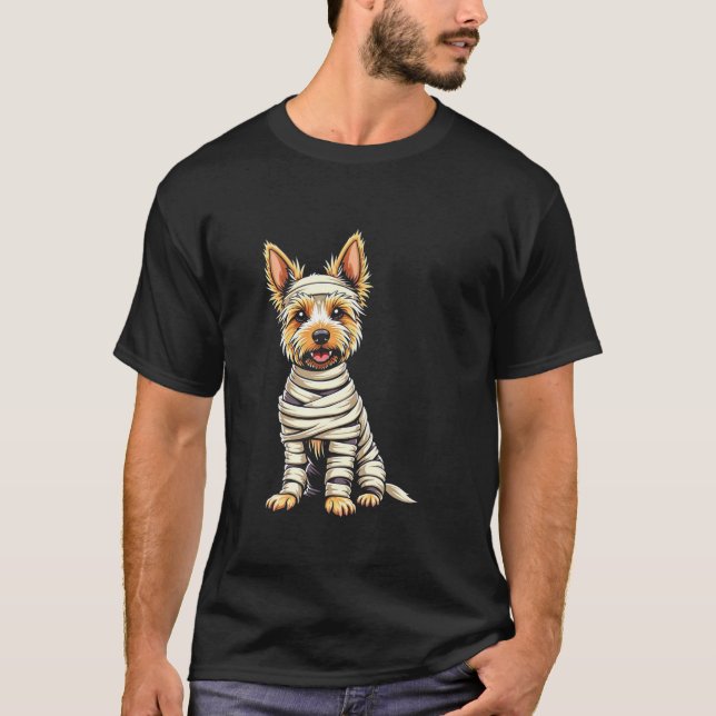 Camiseta Cute Mummy Yorkshire Terrier Funny Dog Lover Hallo (Anverso)