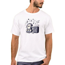 Cute Music Lover – Fun Cartoon Men’s T-Shirt