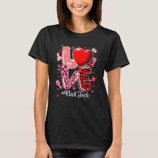 Camiseta Cute Nail Tech For Plaid One Loved Nail Technician