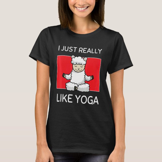 Camiseta Cute Namaste Sheep I Just Really Like Yoga Pilates (Anverso)