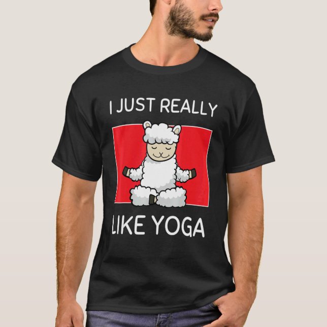 Camiseta Cute Namaste Sheep I Just Really Like Yoga Pilates (Anverso)