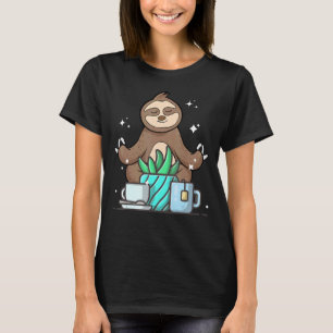 Camiseta Cute Namaste Sloth Do Yoga Gardening Café