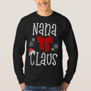 Camiseta Cute Nana Claus Santa Abuela Navidades Pajama Fam