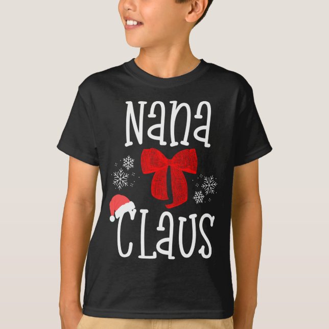 Camiseta Cute Nana Claus Santa Abuela Navidades Pajama Fam (Anverso)