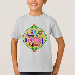 Camiseta 😻 🐾 ↷ ❤ Cute Naughty Cat Family Fab amigable con