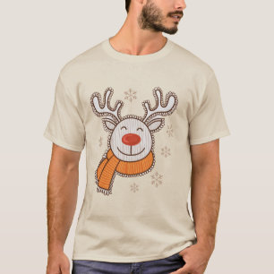 Camiseta Cute Navidad Reno Merry Navidad Invierno