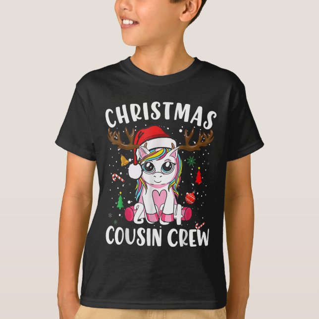 Camiseta Cute Navidades 2024 Primo Tripulación Xmas enciend (Anverso)