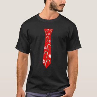Camiseta Cute Navidades Nece Tie Tshirt Xmas Diseño Candy C