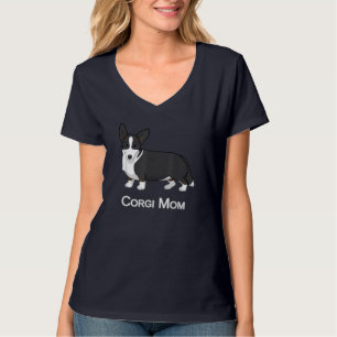 Camiseta Cute negro cardigan galés Corgi Mom Perg Lover