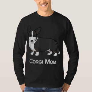 Camiseta Cute negro cardigan galés Corgi Mom Perg Lover