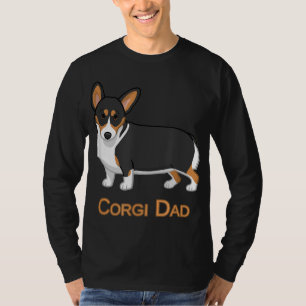 Camiseta Cute negro tricolor pembroke Corgi Dad Dog Amantes