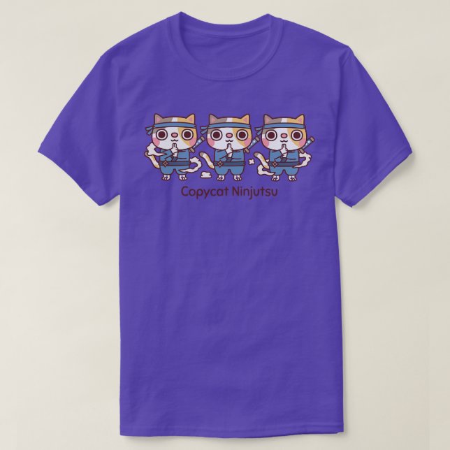 Camiseta Cute Ninja Gats cat Ninjutsu Funny (Diseño del anverso)