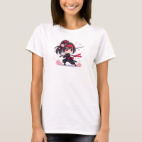 Cute ninja warrior blossom girl