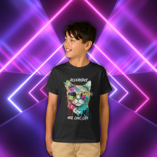 Camiseta Cute nombre personalizado Un gafas de sol colorida