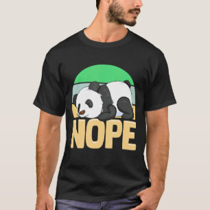 Camiseta Cute Nope Sleepy Napping Lazy Panda