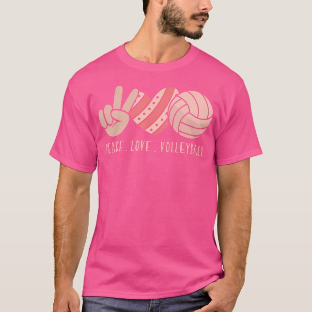 Camiseta Cute ns Volley Girls Player Peace Love Volleyball  (Anverso)