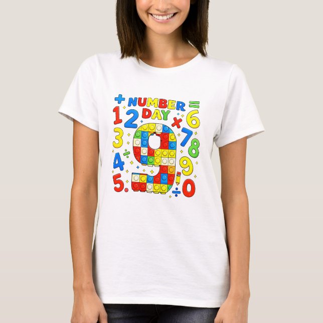 Camiseta Cute Numbers Learning Cartoon Graphic T Shirt Kids (Anverso)