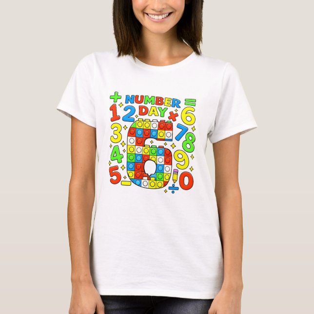 Camiseta Cute Numbers Learning Cartoon Graphic T Shirt Kids (Anverso)