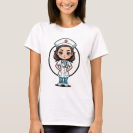 Camiseta Cute Nurse Cartoon Women’s T-Shirt
