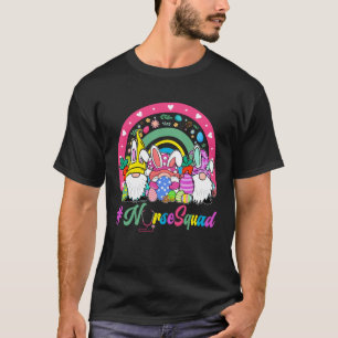 Camiseta Cute Nurse Squad Bunny Gnomies Día de Pascua Muje