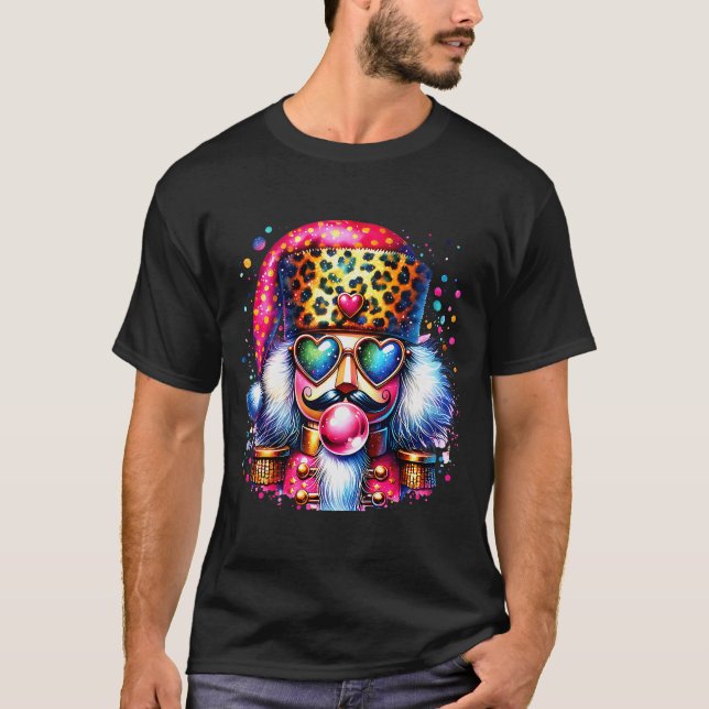 Camiseta Cute Nutcracker Blowing Bubble Gum Nk Christmas Pa (Anverso)