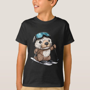 Camiseta Cute Nutria de Mar Esquí