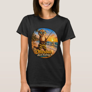Camiseta Cute nutria llamada Otterbee, va a pescar en la or