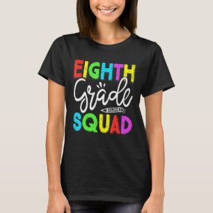 Camiseta Cute Octavo Grado Escuadrón Primer Día De La Escue
