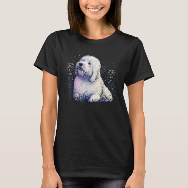 Camiseta Cute Old English Sheepdog Dog on Bobtail  3 (Anverso)