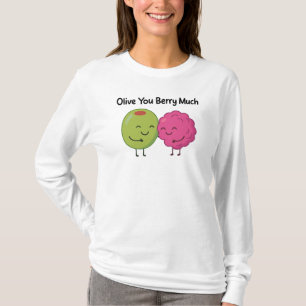 Camiseta Cute Olive y Berry Chiste - "Olive You Berry Much"