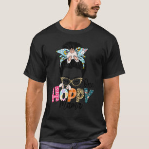 Camiseta Cute one Hoppy Mama Messy Bun Bunny Easter Day 200