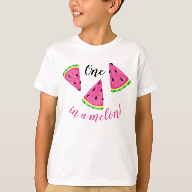 Camiseta Cute One in a Melon sandía niñas (Anverso)