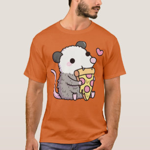 Camiseta Cute Opossum comiendo Pepperoni Pizza