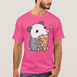 Camiseta Cute Opossum comiendo Pepperoni Pizza