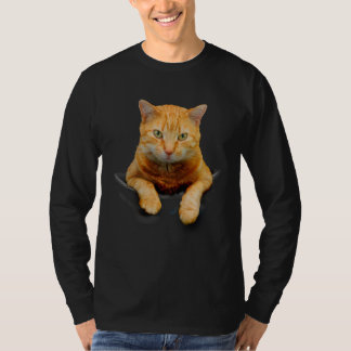 Camiseta Cute Orange Cat in Pocket  Cat
