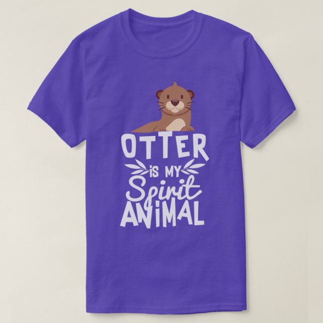 Camiseta Cute Otter es mi Espíritu Animal Gracioso Cita Ani (Diseño del anverso)